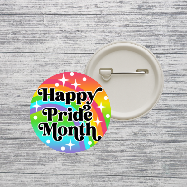 Happy Pride Month Pin – Rainbow Pride Button Pin