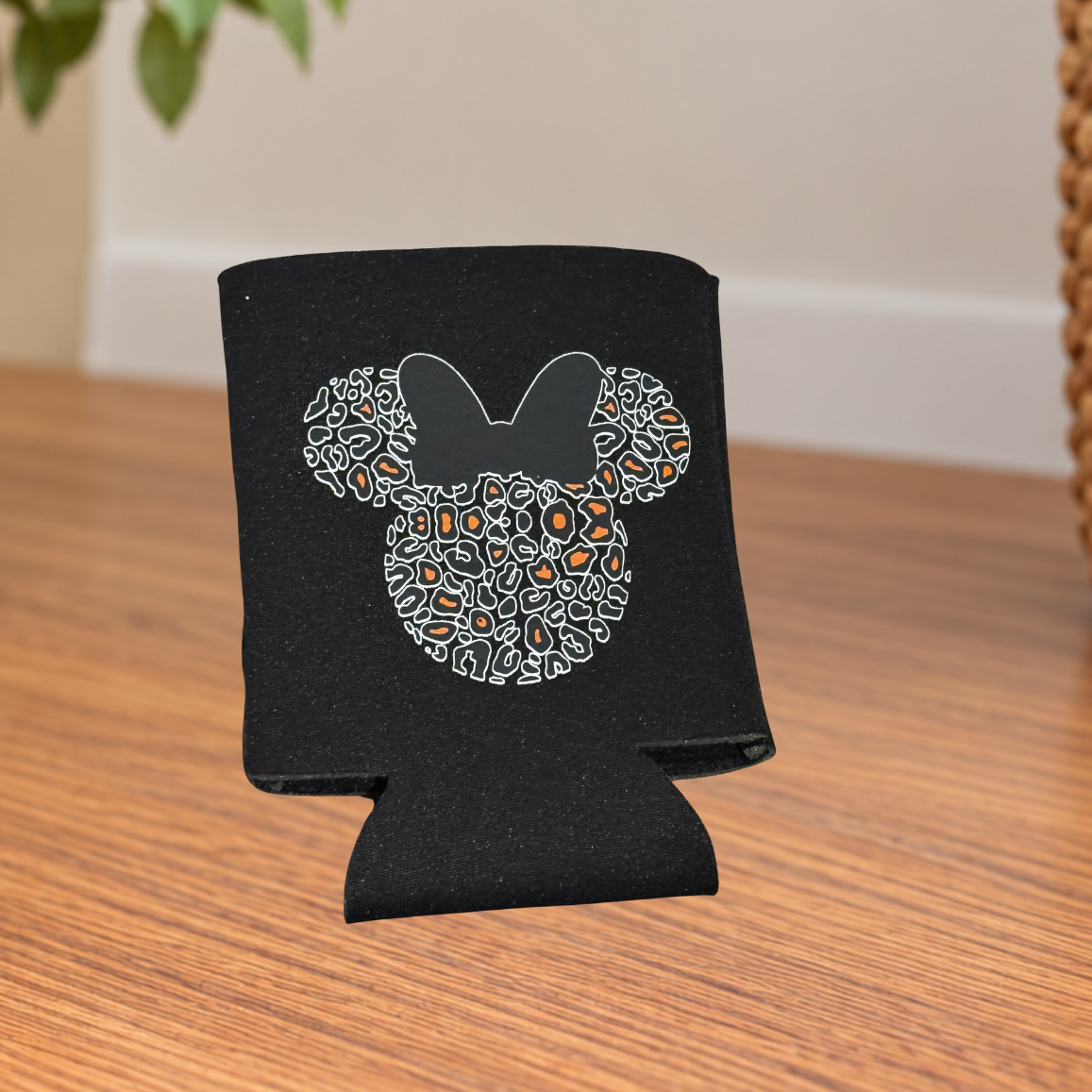 Minnie Mouse Leopard Print Can Koozie
