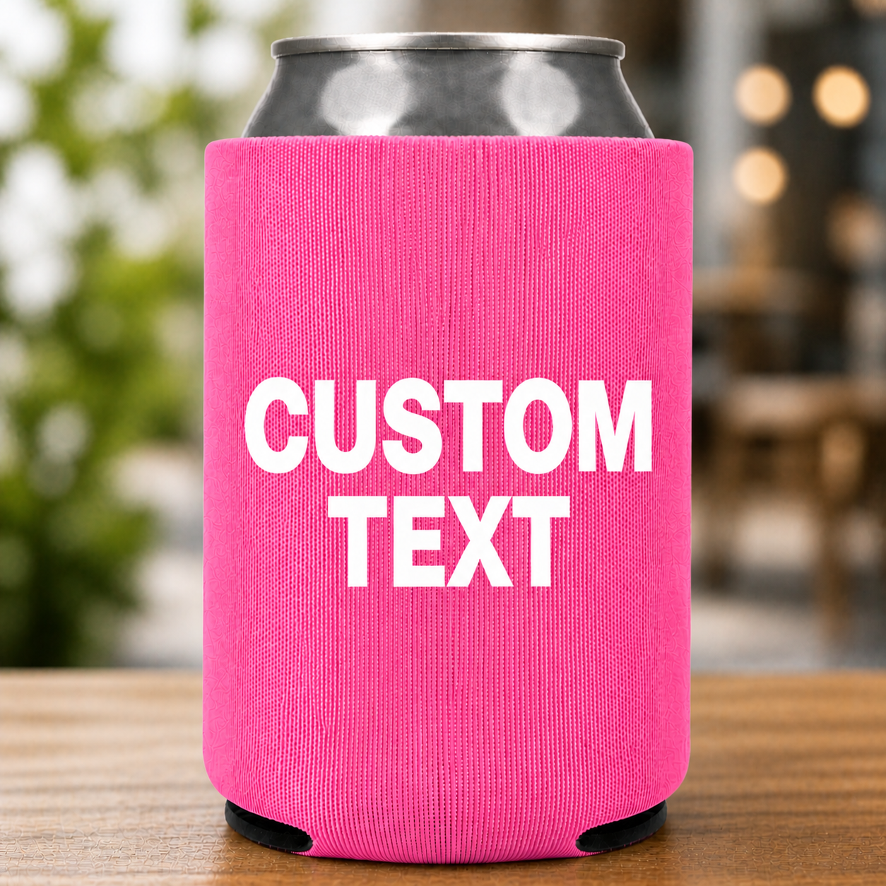 Custom Text Koozie – Personalized Neoprene Can Cooler