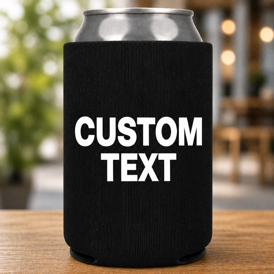 Custom Text Koozie – Personalized Neoprene Can Cooler