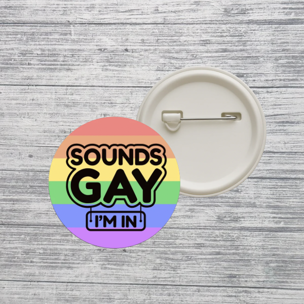 Sounds Gay I’m In Pride Button Pin