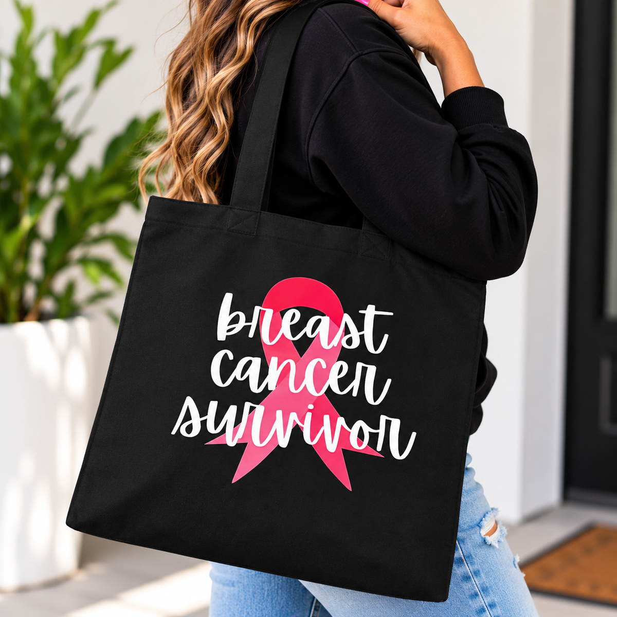Breast Cancer Survivor Awareness Tote Bag