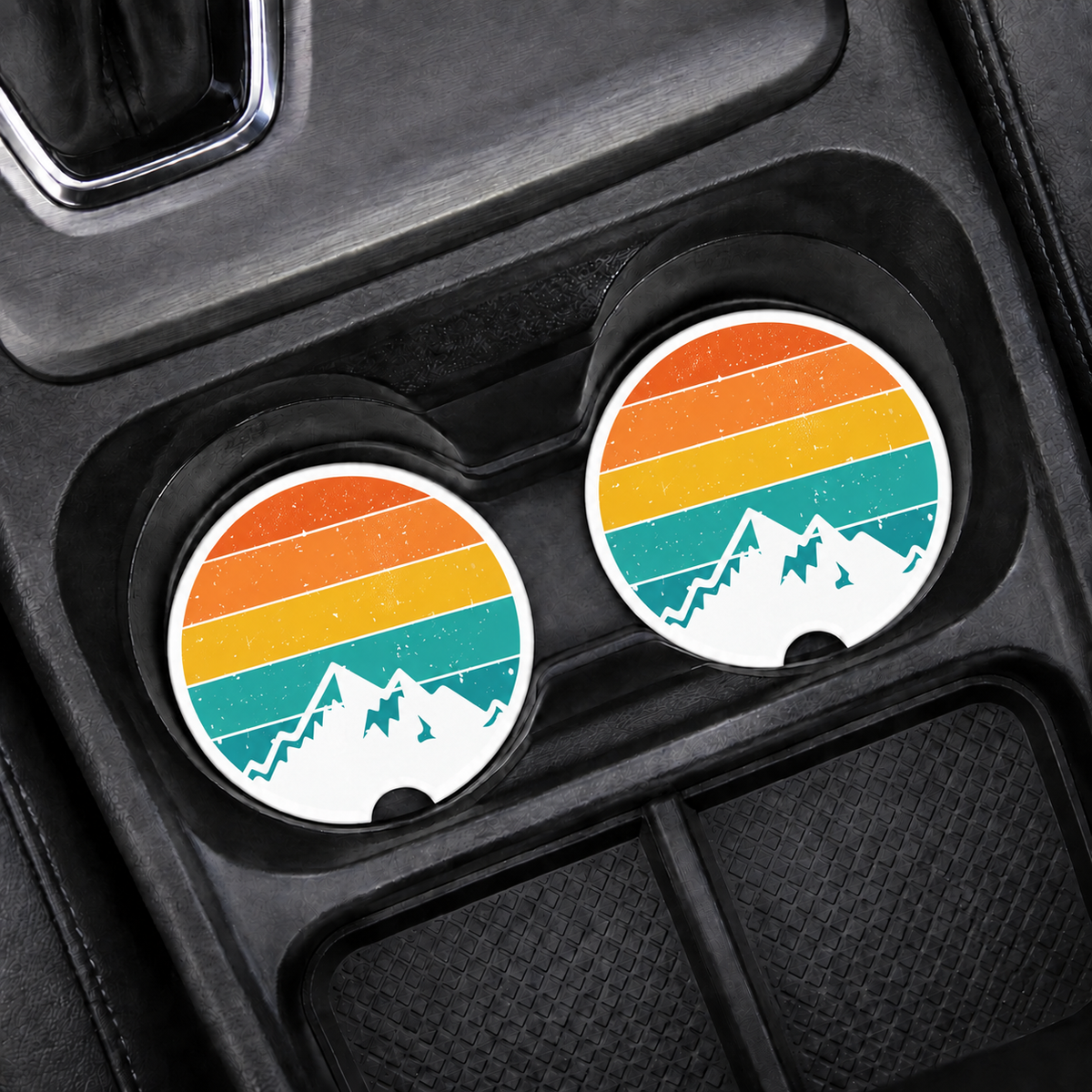 Retro Mountain Car Coasters | Set of 2