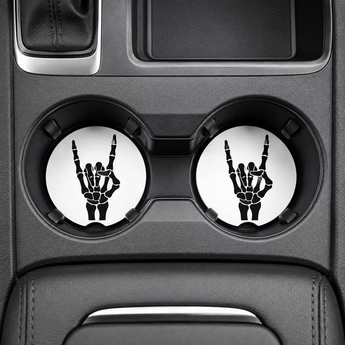 Skeletal Hand Car Coasters | Set of 2