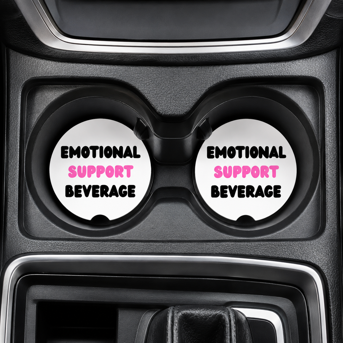 Emotional Support Beverage Car Coasters | Set of 2