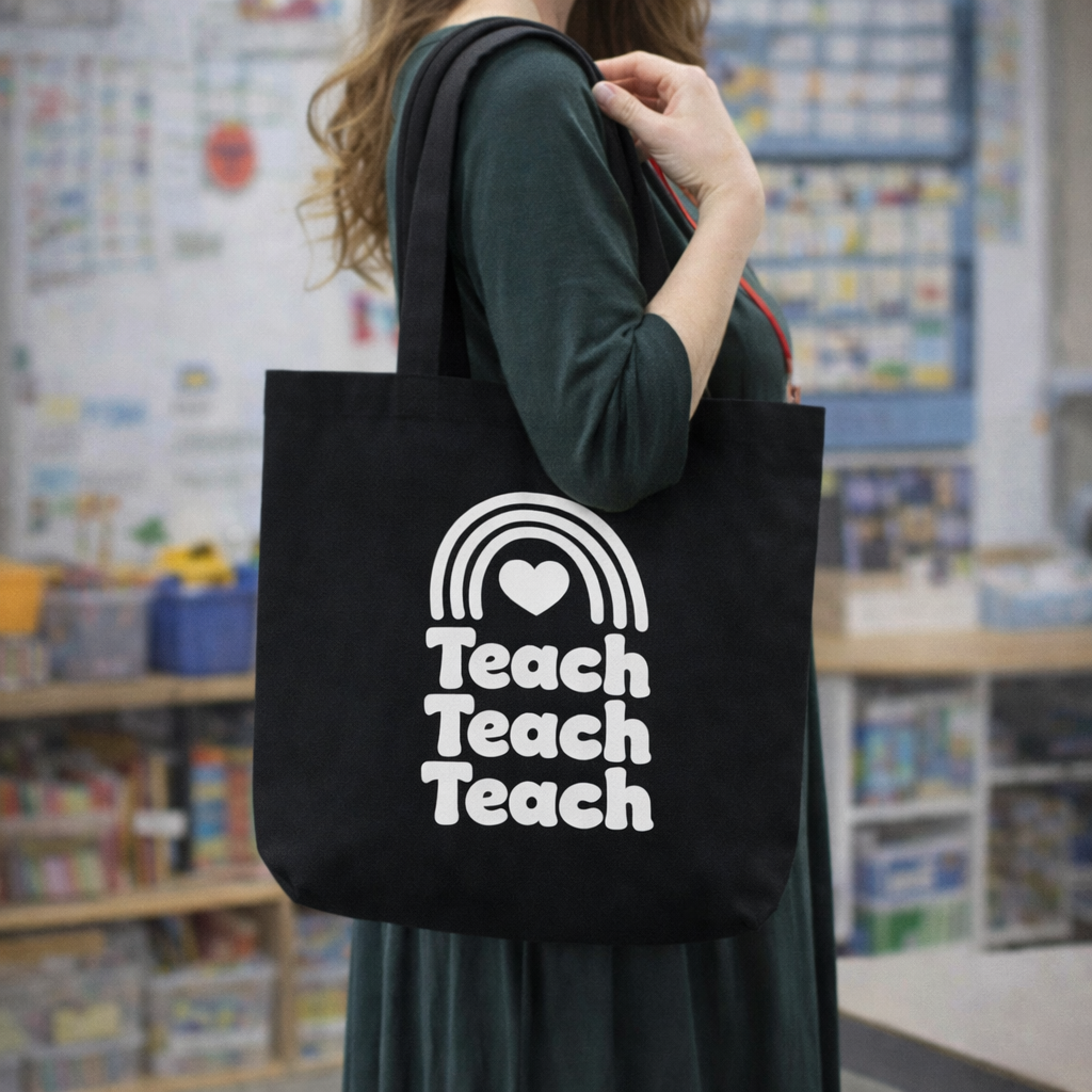 Teach Teach Teach Canvas Tote Bag