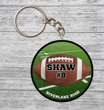 Football Keychain Custom Personalized