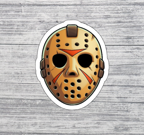 Hockey Mask Horror Sticker