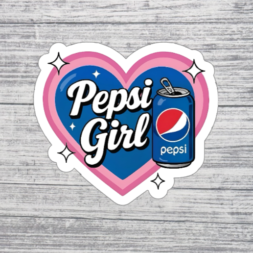 Pepsi Girl Heart Sticker