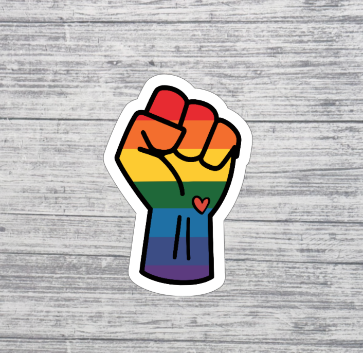 Rainbow Pride Fist Sticker
