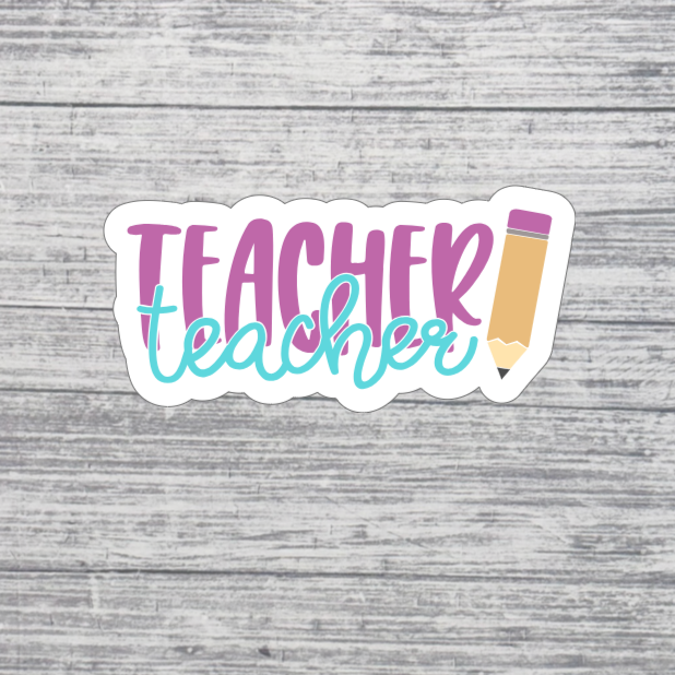 Teacher Pencil Sticker