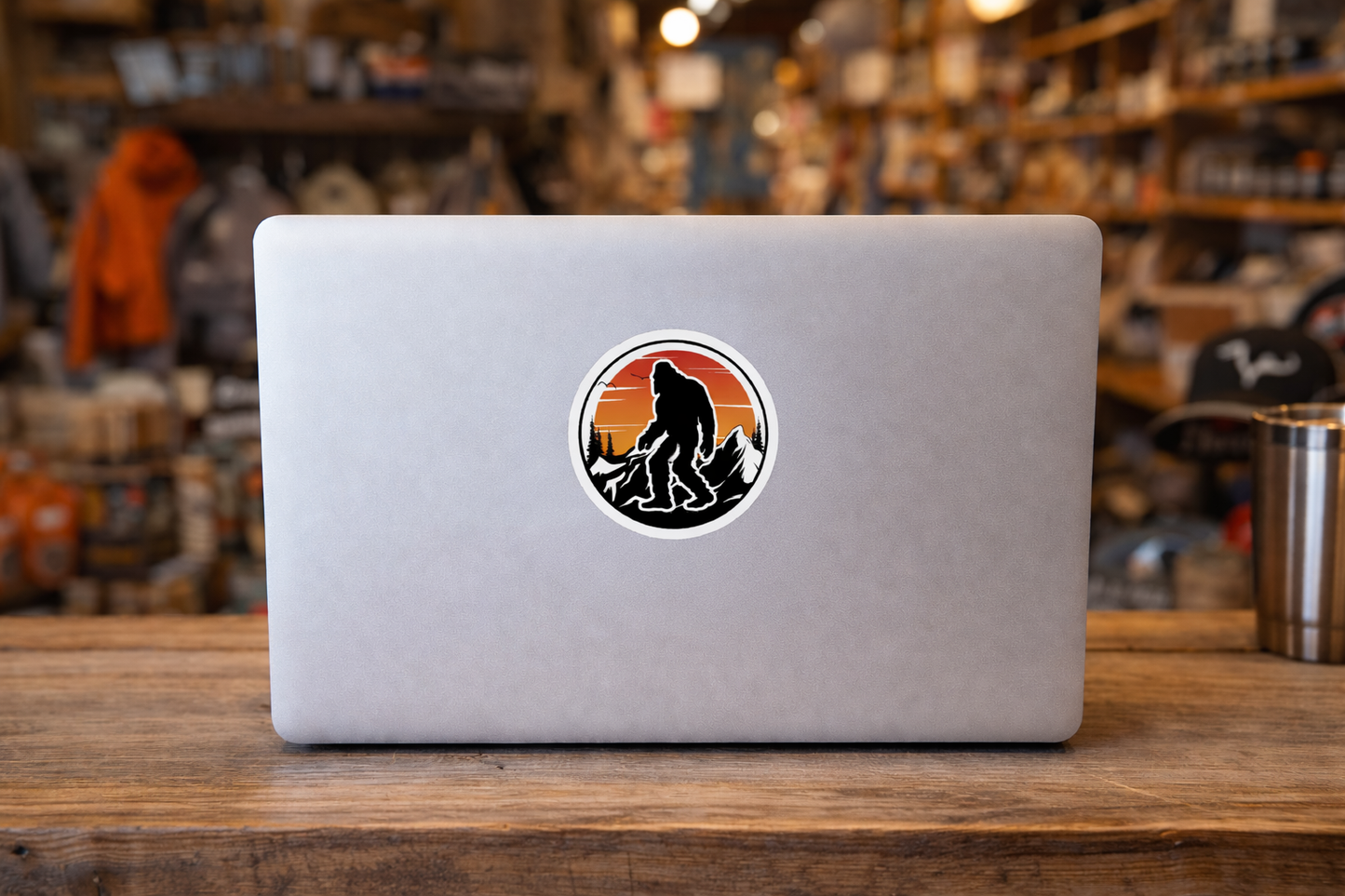 Bigfoot Sunset Mountain Sticker