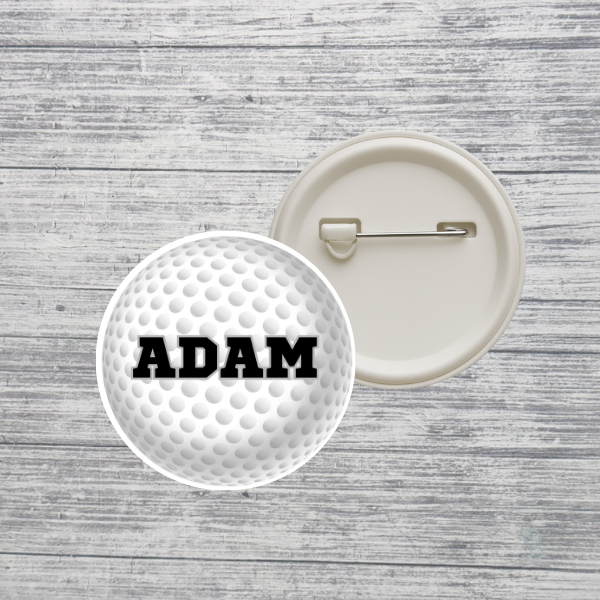 Golf Button Pin Custom Personalized