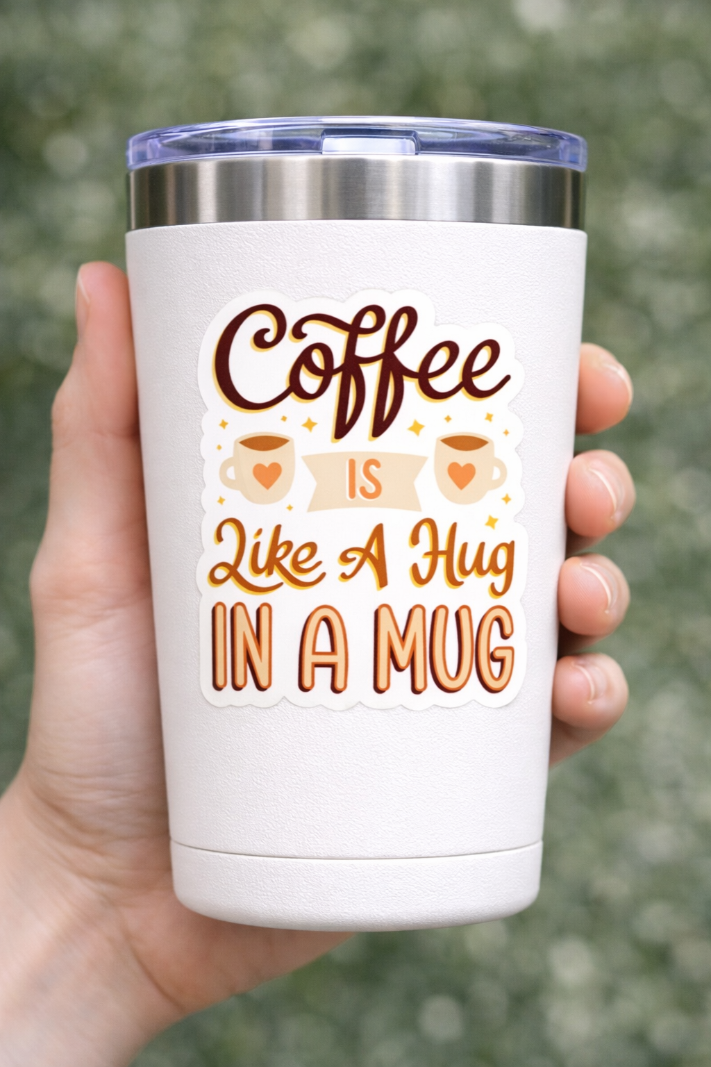 Coffee Is Like a Hug in a Mug Sticker