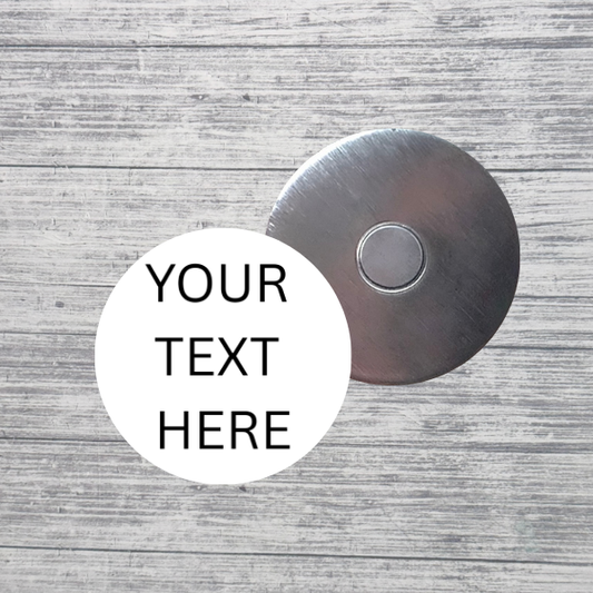 Custom Text Magnet – Personalized Round Magnet