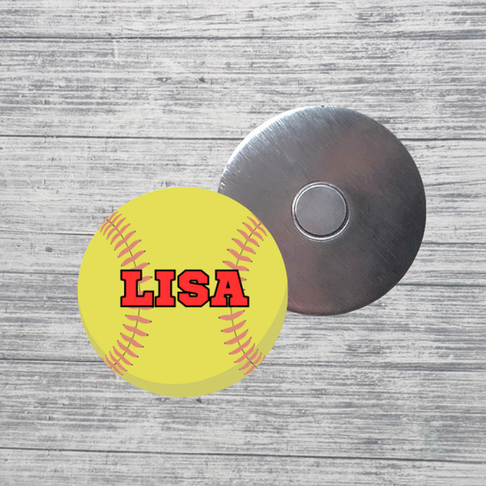 Softball Magnet Custom Personalized