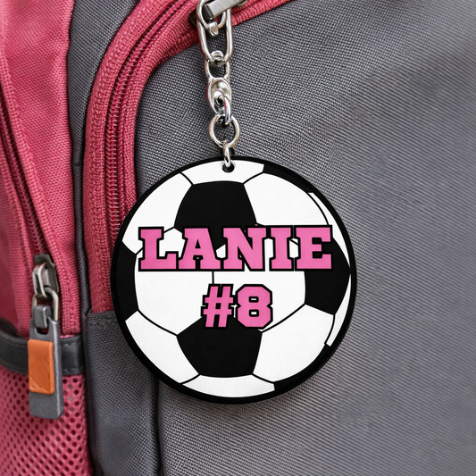Soccer Keychain Custom Personalized
