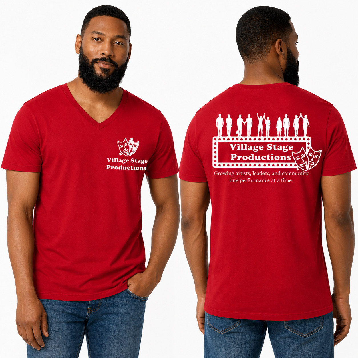 Village Stage Productions - Adult V-Neck (Cast)