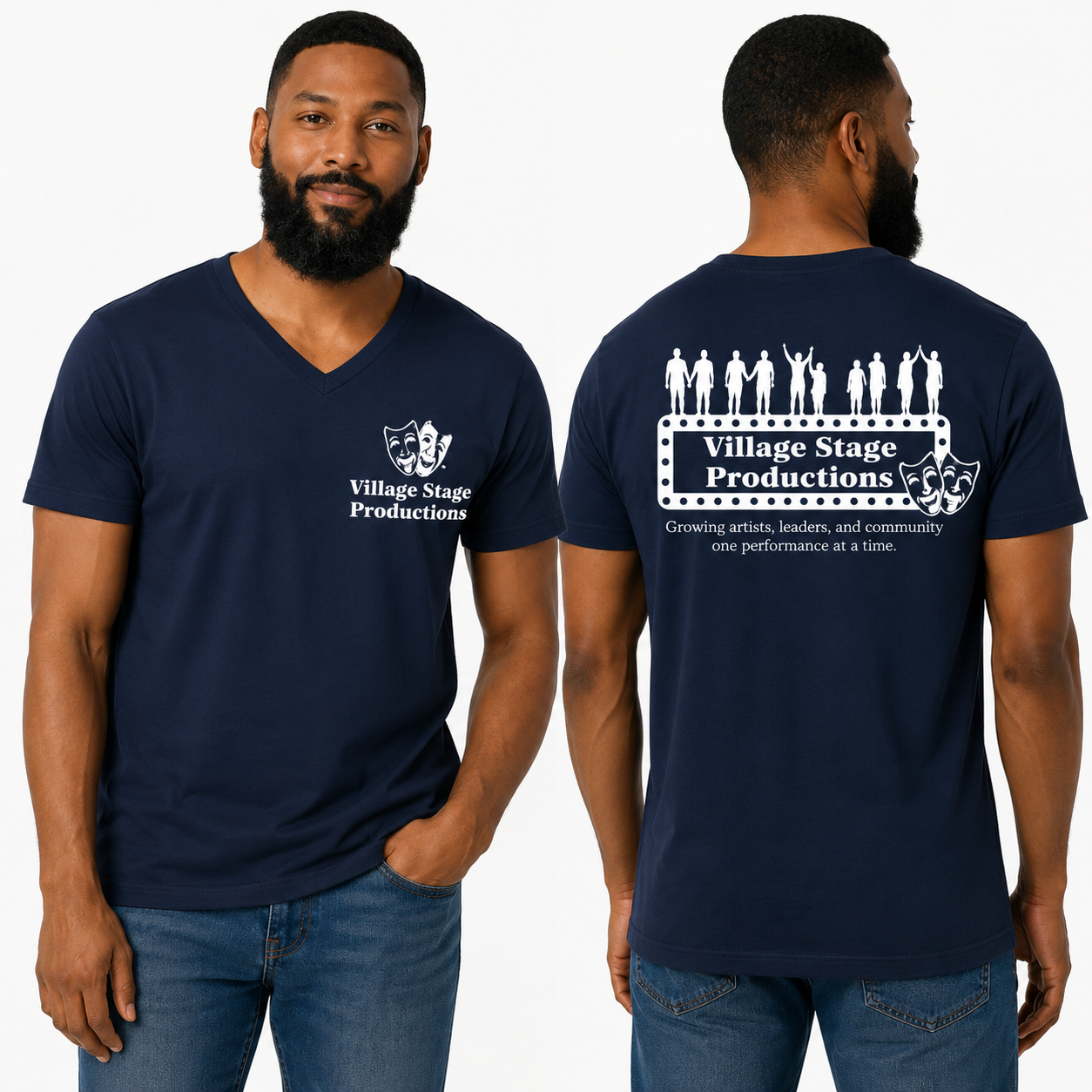 Village Stage Productions - Adult V-Neck (Cast)