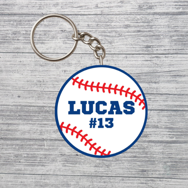 Baseball Keychain Custom Personalized