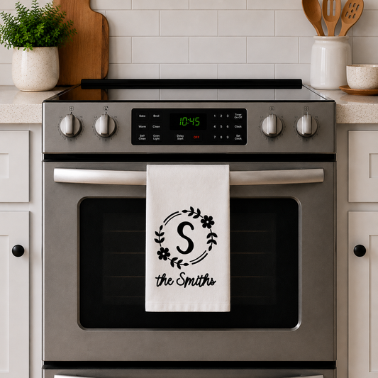 Personalized Family Name Kitchen Towel