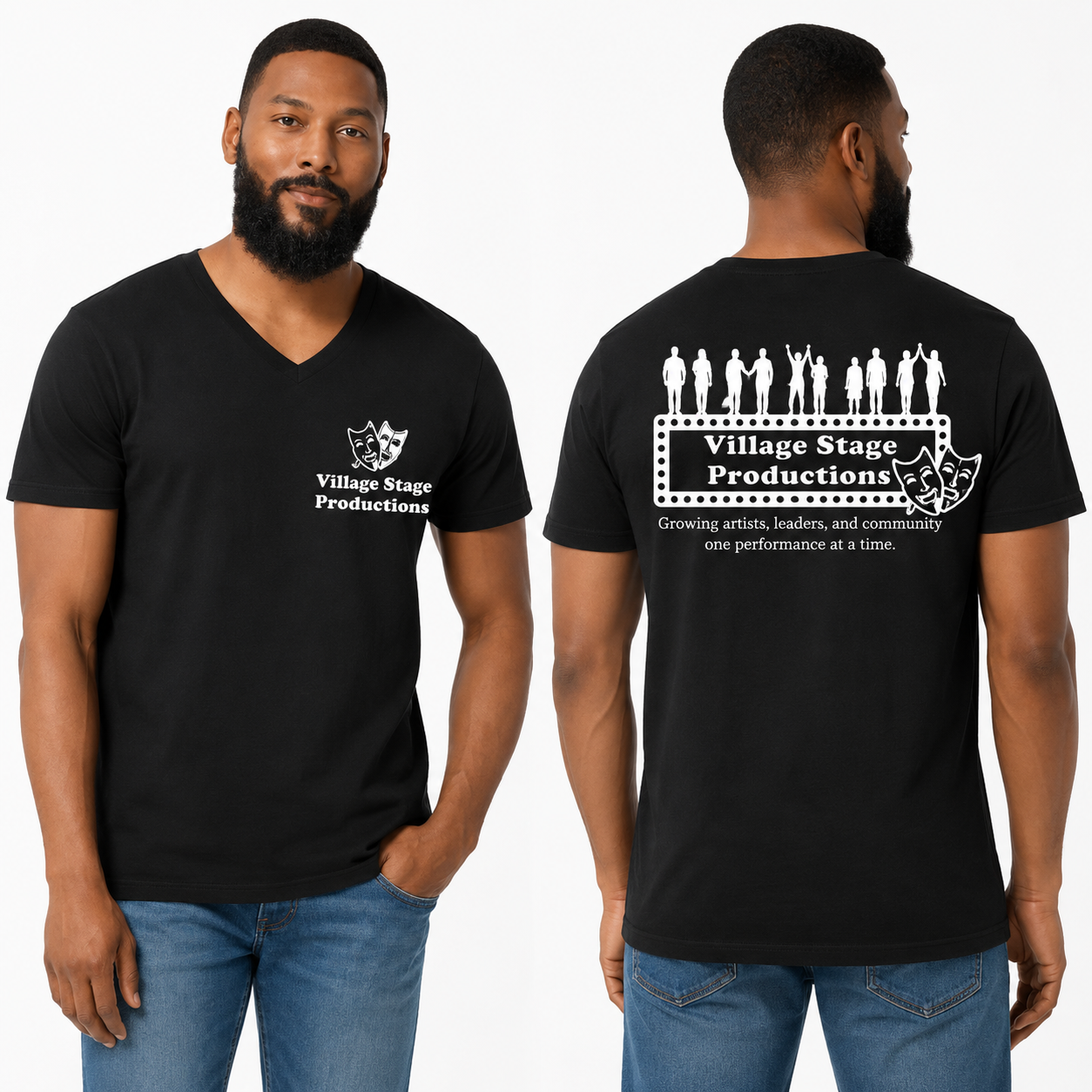 Village Stage Productions - Adult V-Neck (Cast)