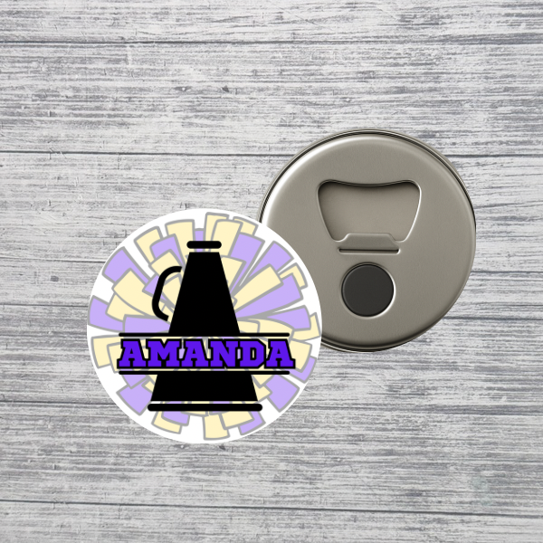 Cheer Bottle Opener Magnet Custom Personalized