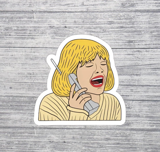 Scream-Inspired Phone Call Sticker