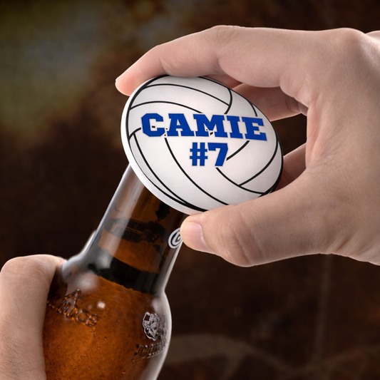 Volleyball Bottle Opener Magnet Custom Personalized