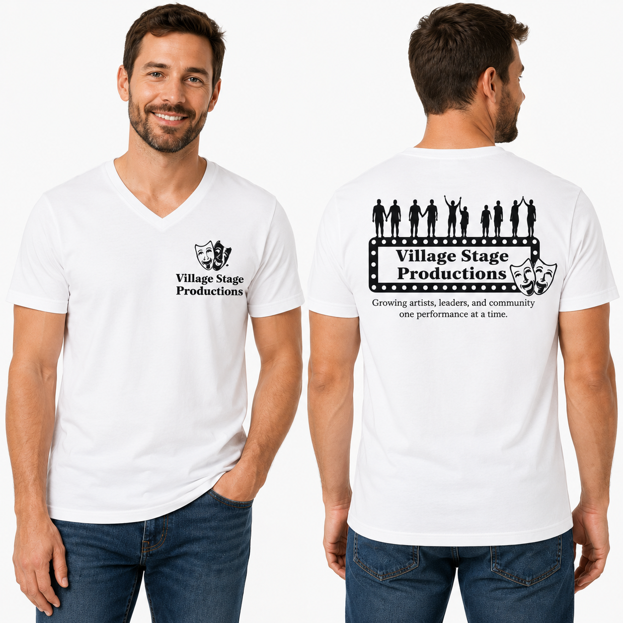 Village Stage Productions - Adult V-Neck (Cast)