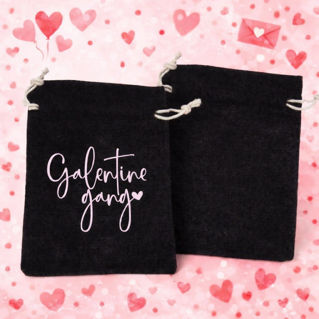 Galentine Drawstring Tote Bag 5x6