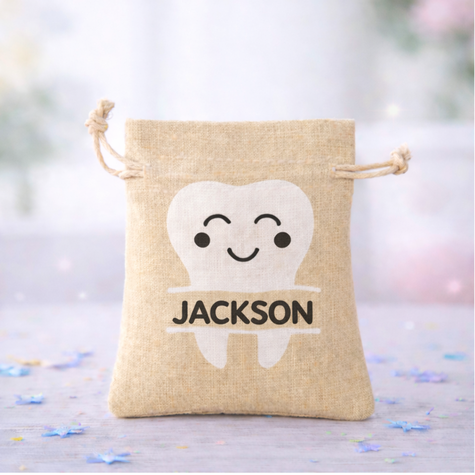 Tooth Fairy Bag Custom Personalized Canvas Tote Bag