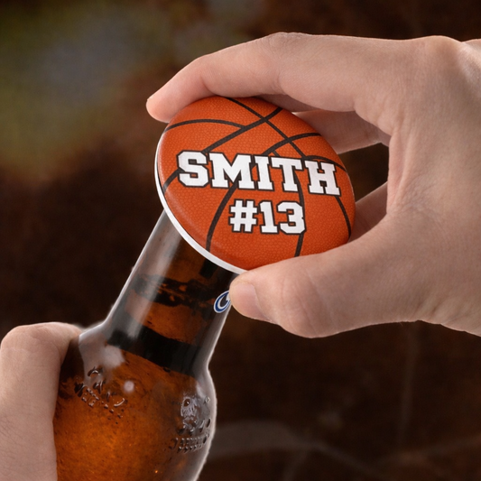 Basketball Bottle Opener Magnet Custom Personalized