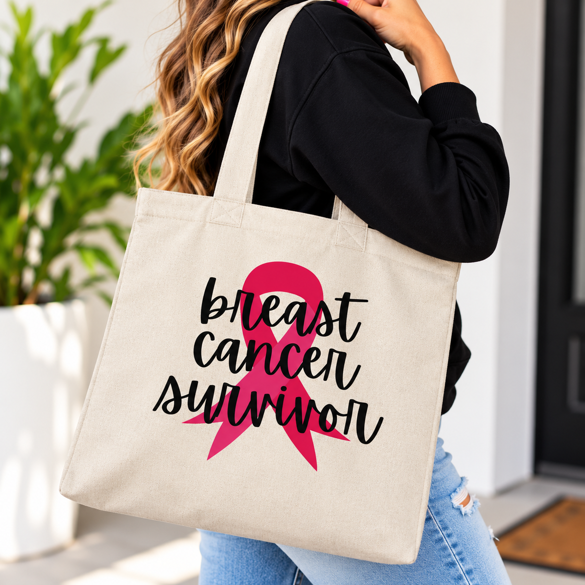 Breast Cancer Survivor Awareness Tote Bag
