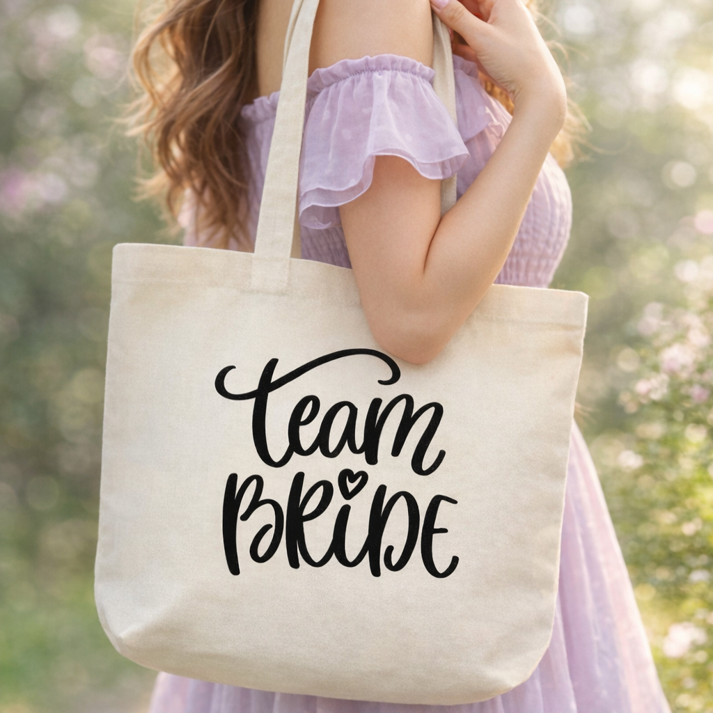 Team Bride Canvas Tote Bag