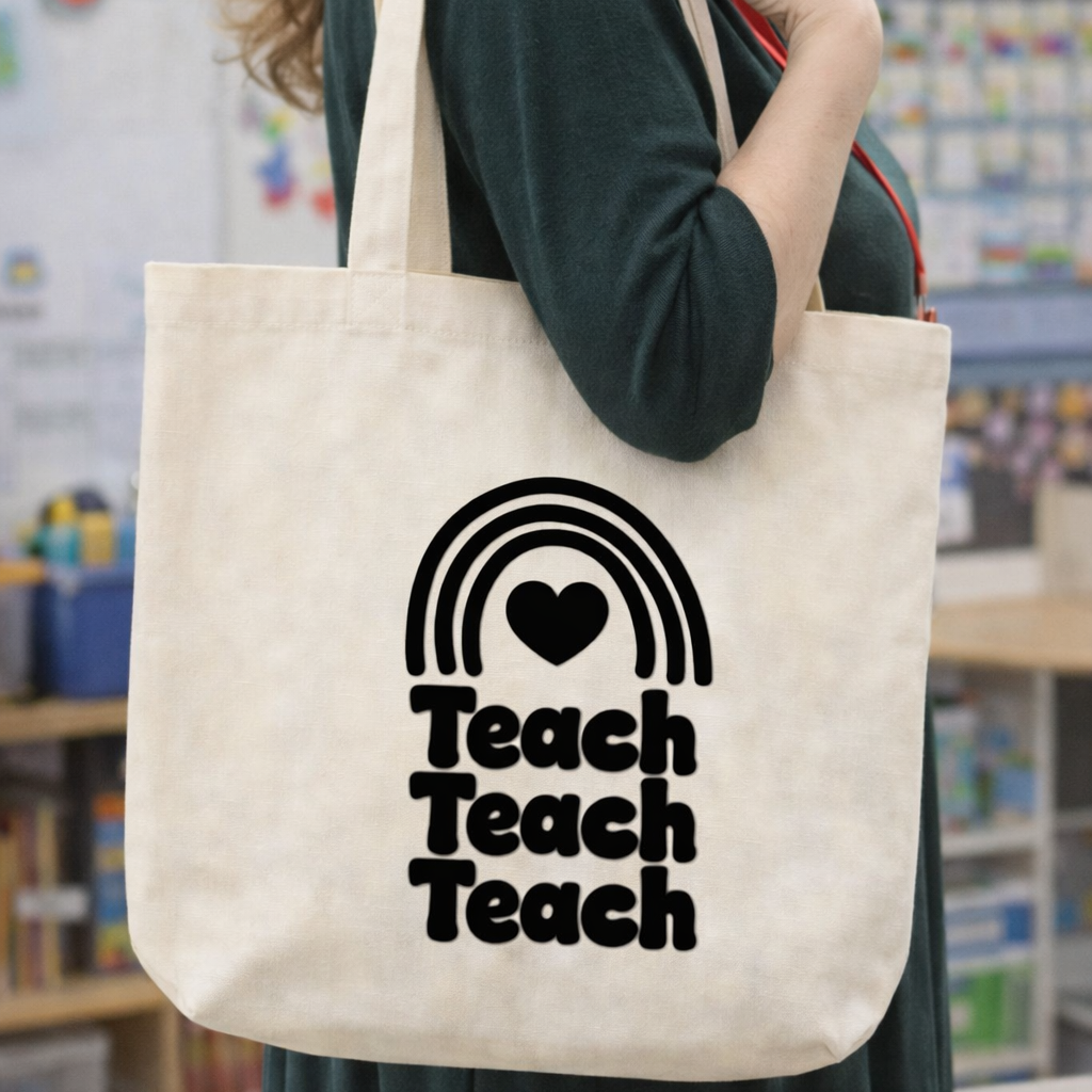 Teach Teach Teach Canvas Tote Bag