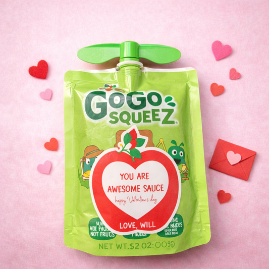 Personalized “You Are Awesome Sauce” Valentine Sticker