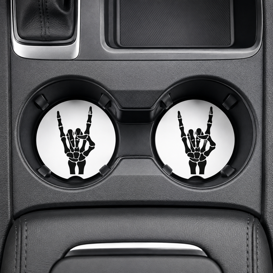 Skeletal Hand Car Coasters | Set of 2