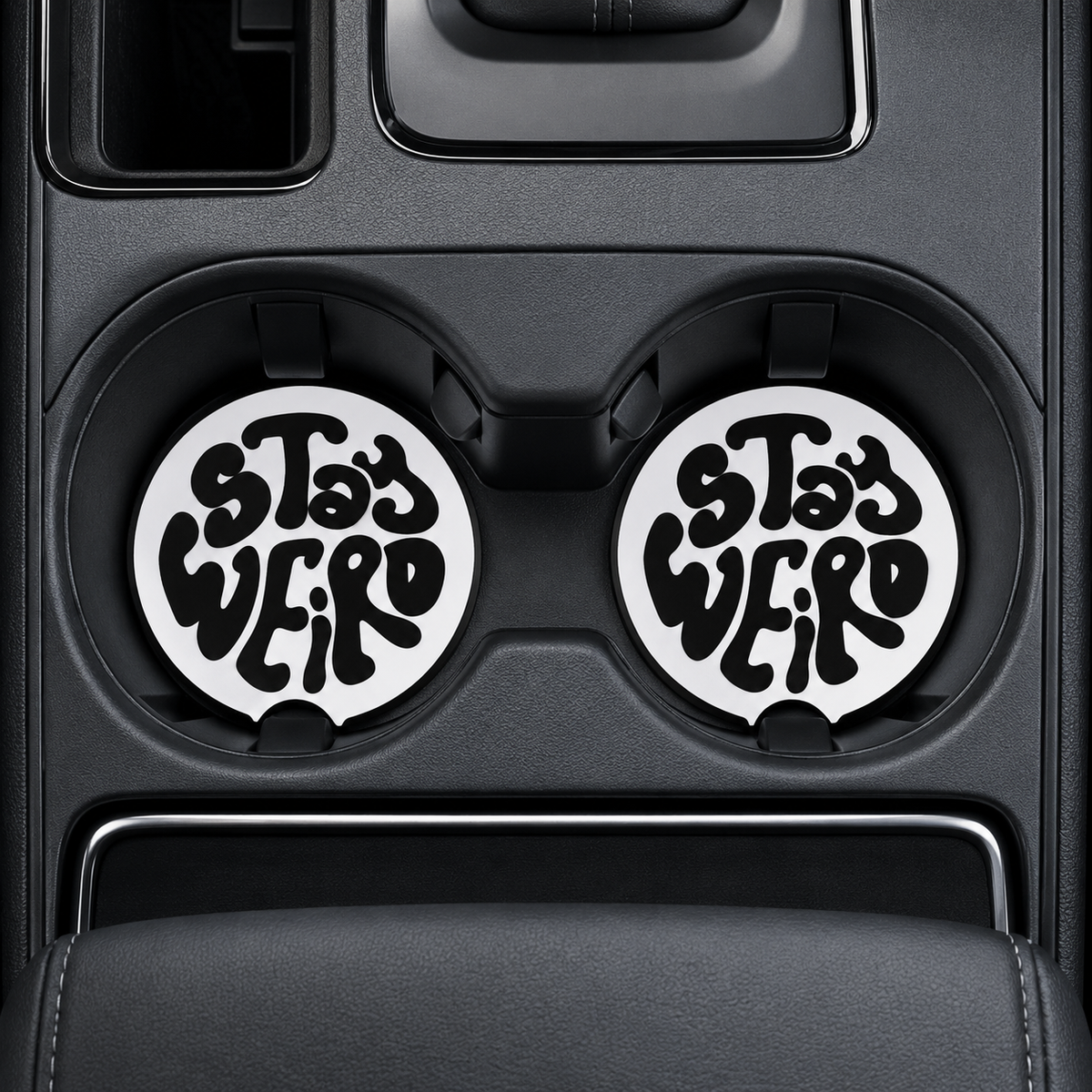 Stay Weird Car Coasters | Set of 2