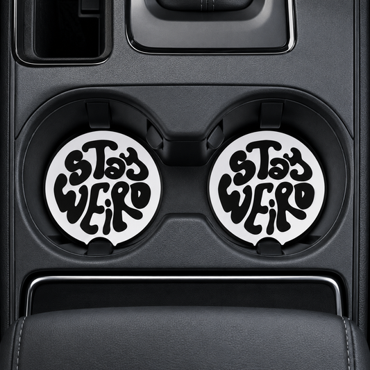Stay Weird Car Coasters | Set of 2