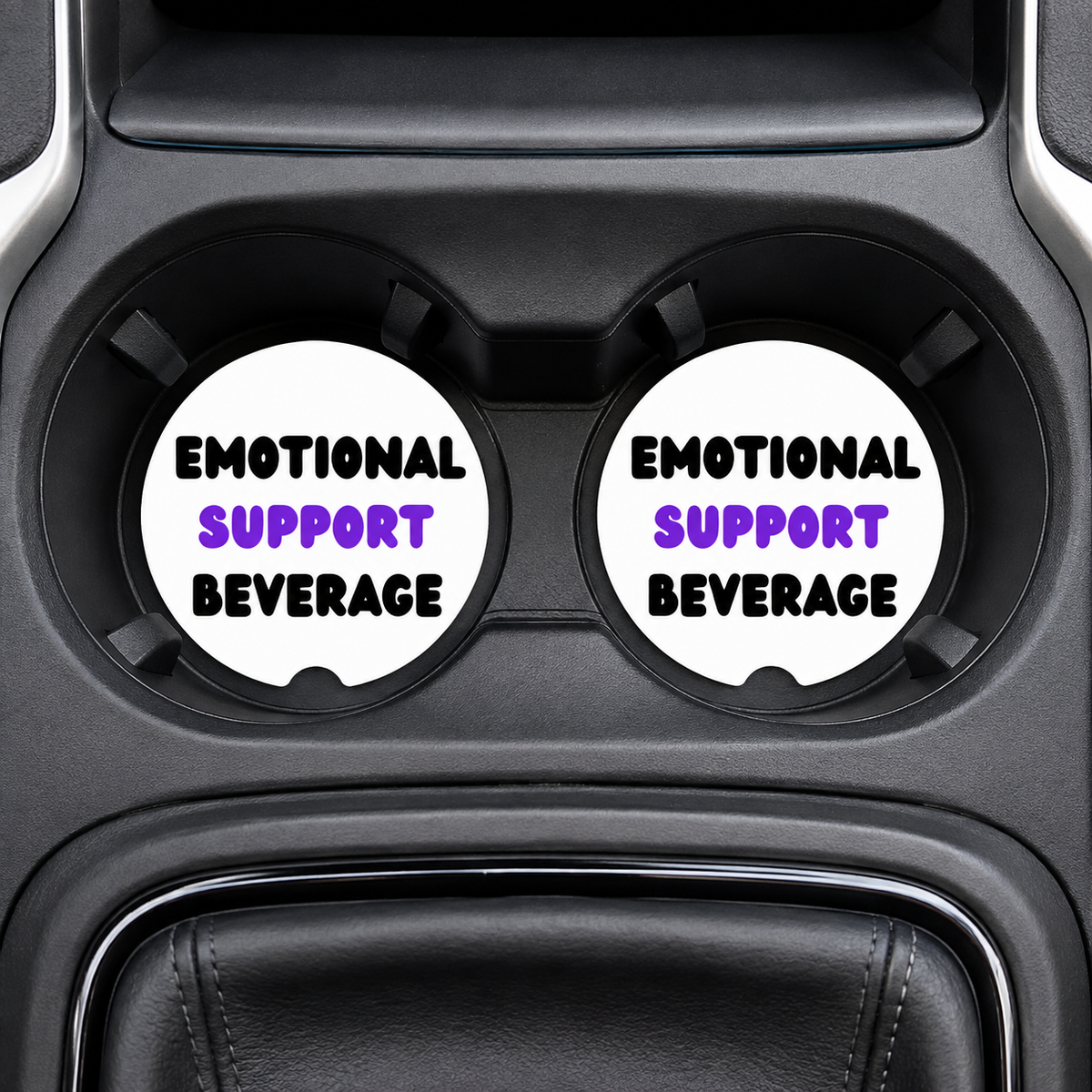 Emotional Support Beverage Car Coasters | Set of 2