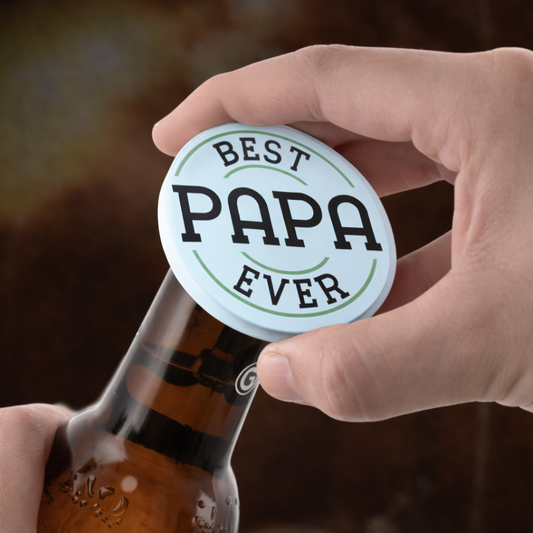 Best Papa Ever Bottle Opener Magnet