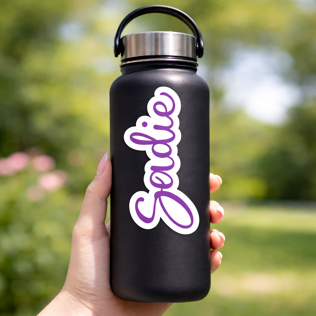 Custom Name Sticker – 4" Personalized Waterproof