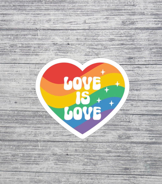 Love Is Love Heart Sticker