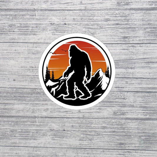 Bigfoot Sunset Mountain Sticker