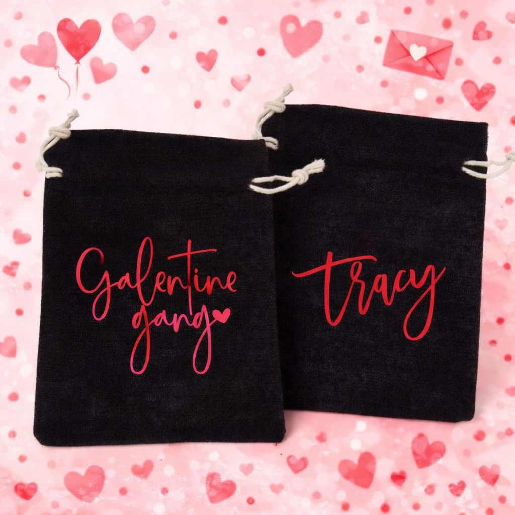 Galentine Drawstring Tote Bag 5x6