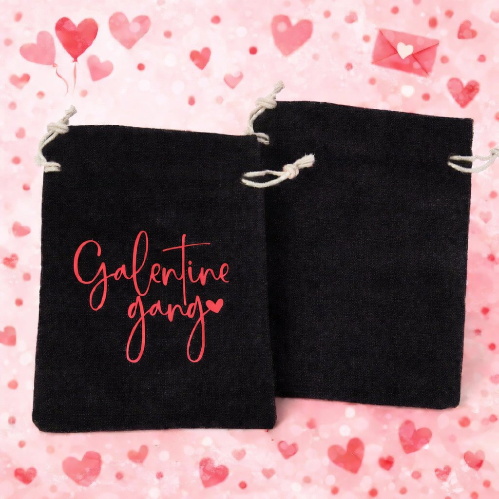 Galentine Drawstring Tote Bag 5x6