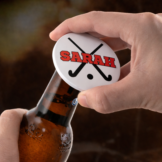 Field Hockey Bottle Opener Magnet Custom Personalized