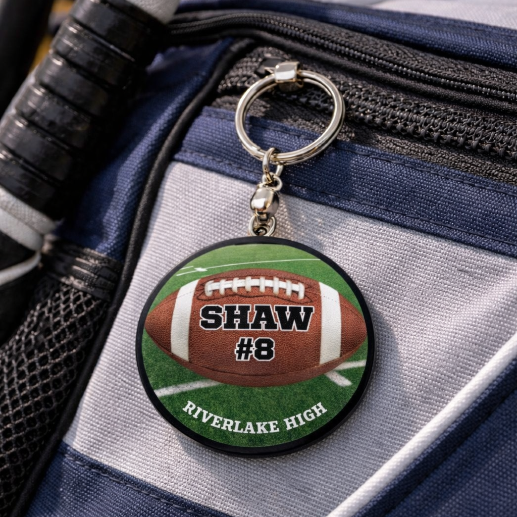 Football Keychain Custom Personalized