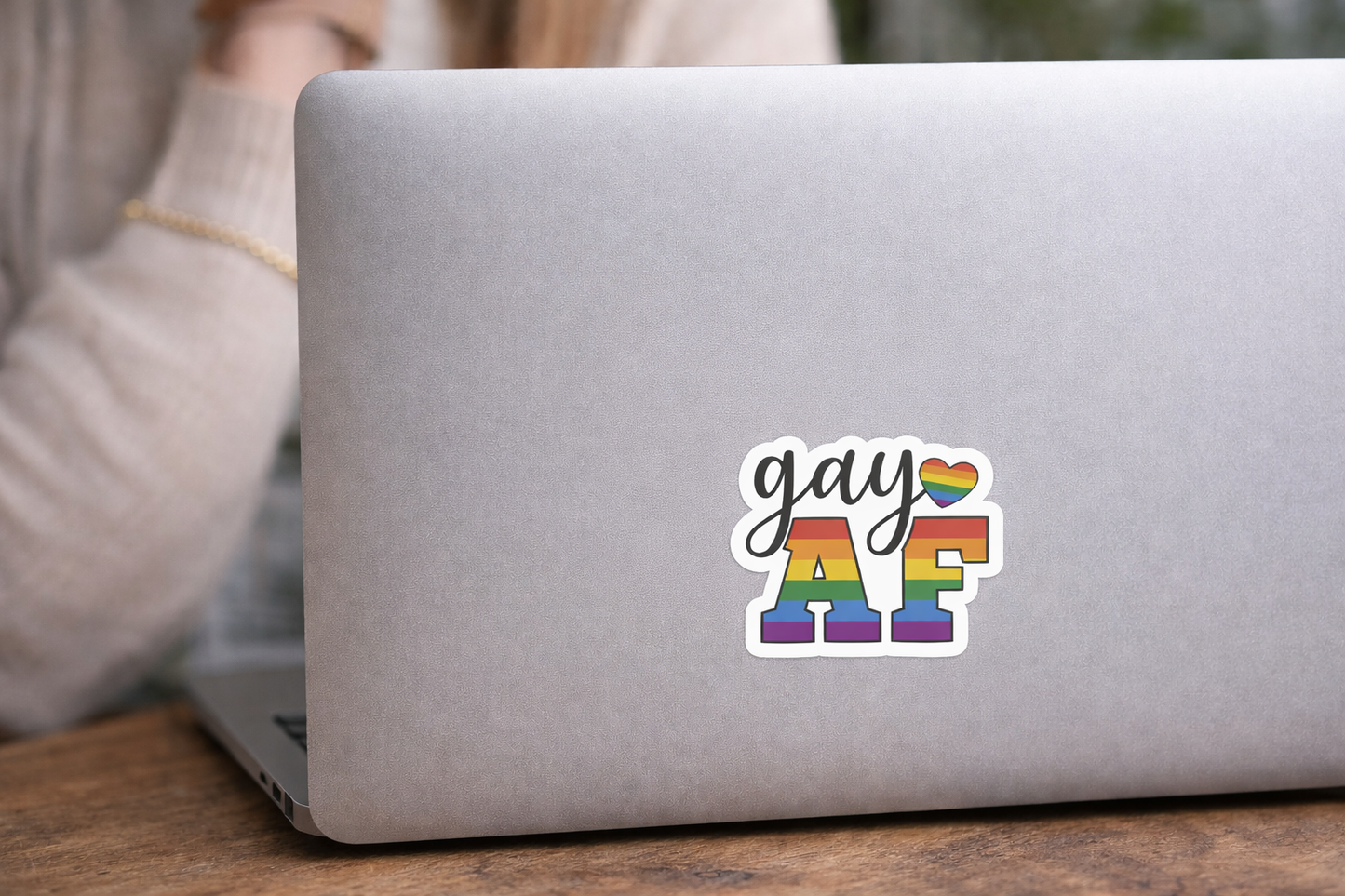 Gay AF Rainbow Sticker